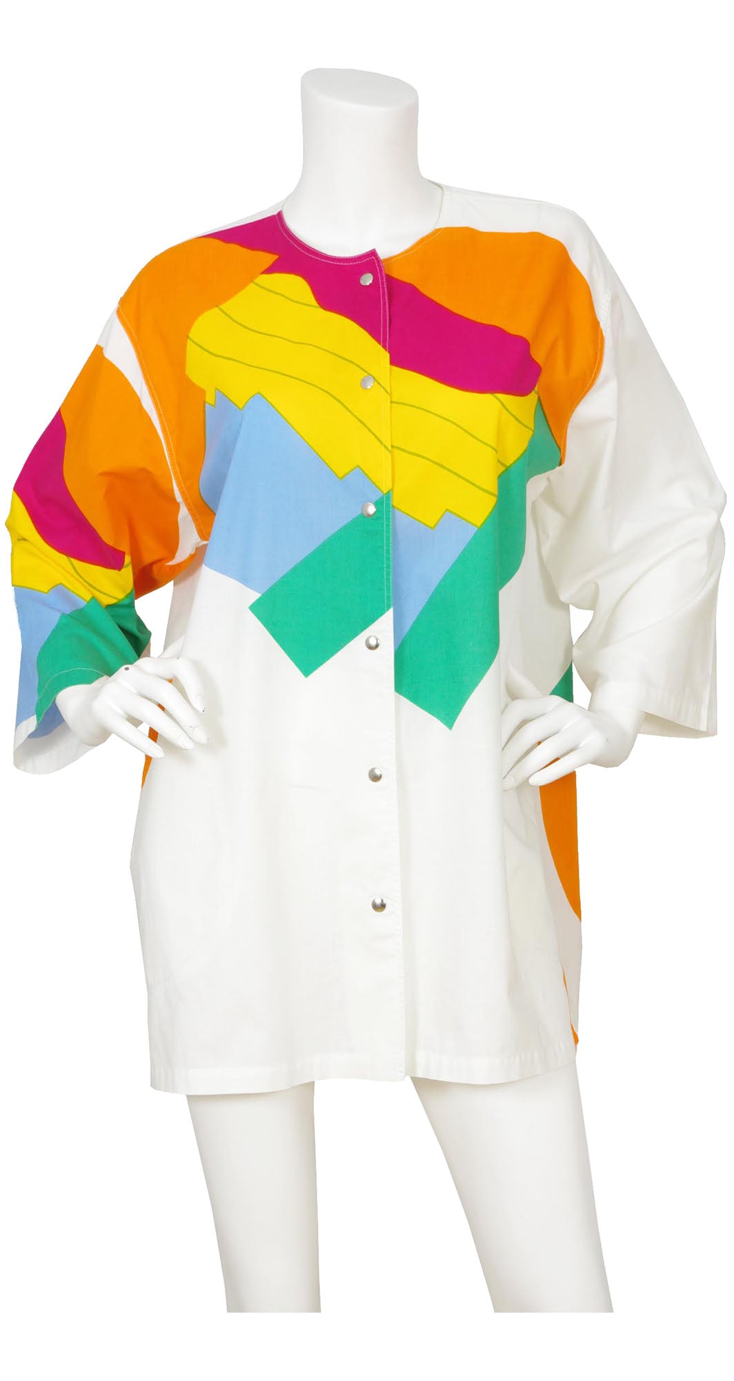 c. 1981 Suomi-Finland Abstract Cotton Tunic