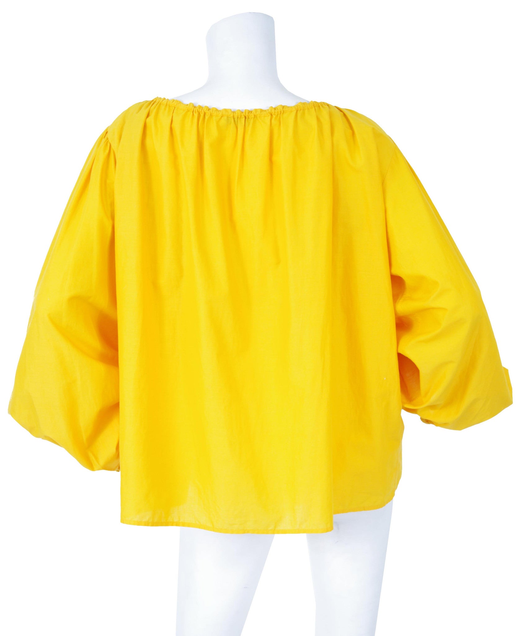 c. 1992 Dramatic Huge Balloon Sleeve Cotton Blouse
