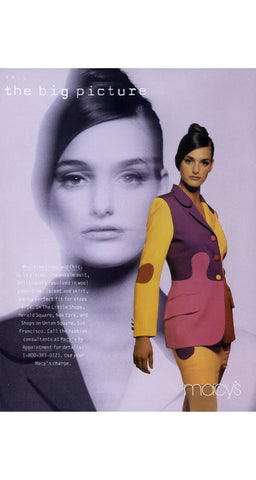 1991-92 F/W Jigsaw Puzzle Piece Wool Pencil Skirt