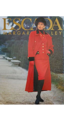 1993-94 F/W Red Wool & Black Velvet Cavalry Jacket