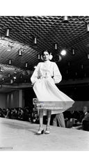 1977 S/S Ad Campaign White Eyelet Cotton Peasant Blouse