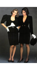 1983 S/S Navy Wool Gabardine Hourglass Blazer