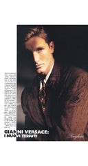 1986 S/S Men's Triangle Print Dark Green Crinkle Cotton Blazer
