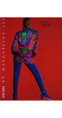 1991 F/W Geometric Face Print Silk Collared Blouse