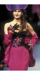 1992-93 F/W Harlequin Sequin & Ribbon Bustier Top