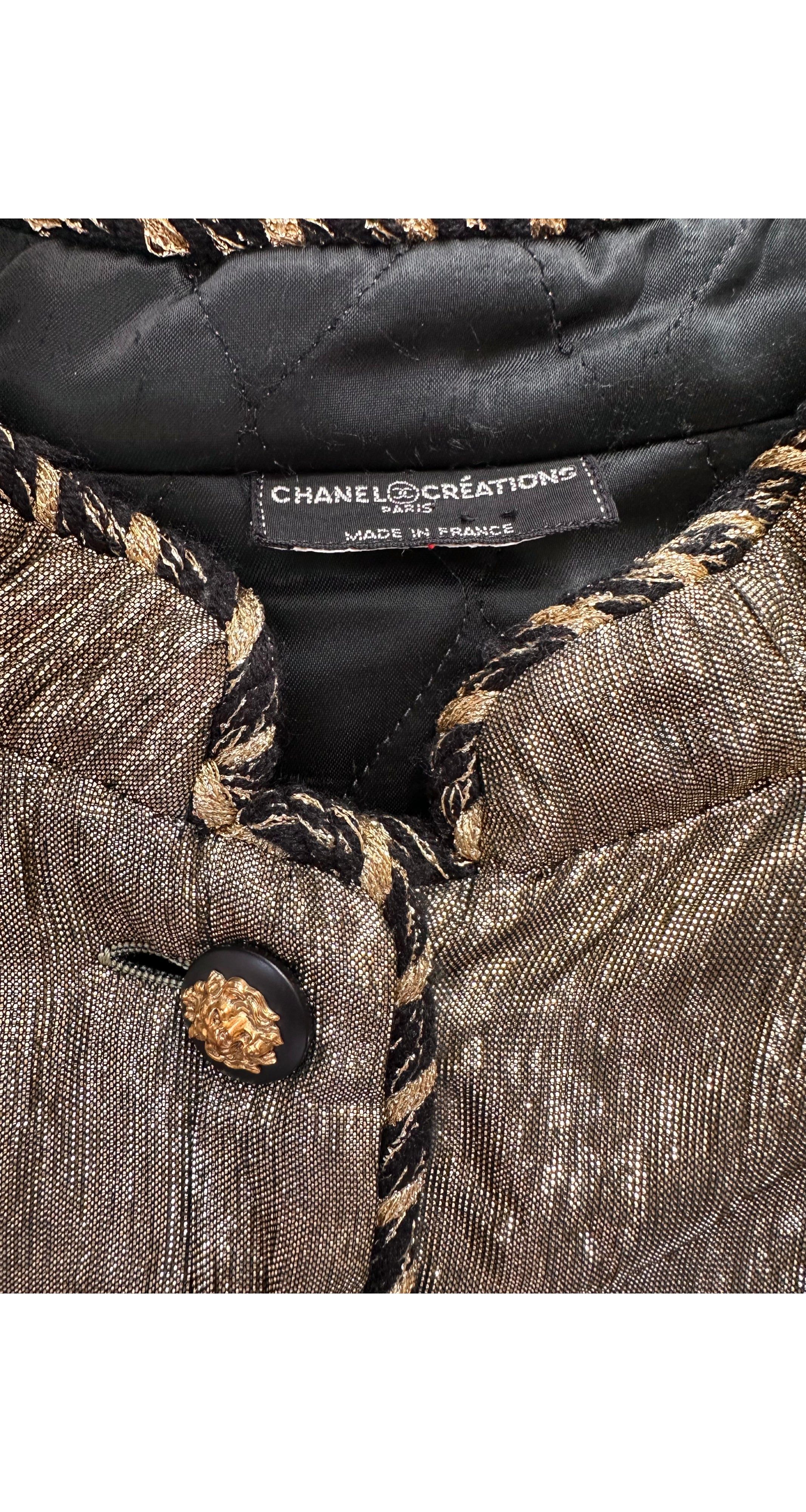 1979-80 F/W Gold Silk Lamé Braided Trim Jacket