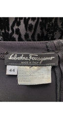 1996-97 F/W Black Floral Devoré Velvet Maxi Dress