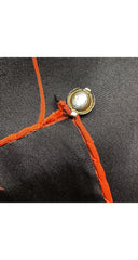 1950s "Le Zodiaque" Orange & Black Silk Twill Scarf