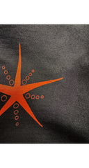 1950s "Le Zodiaque" Orange & Black Silk Twill Scarf