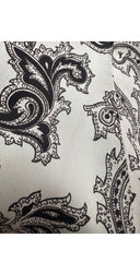 1960s Paisley Print White Trumpet Sleeve Mini Dress