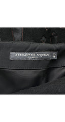 2004 Pre-Fall Black Wool Laser Cut Mermaid Skirt
