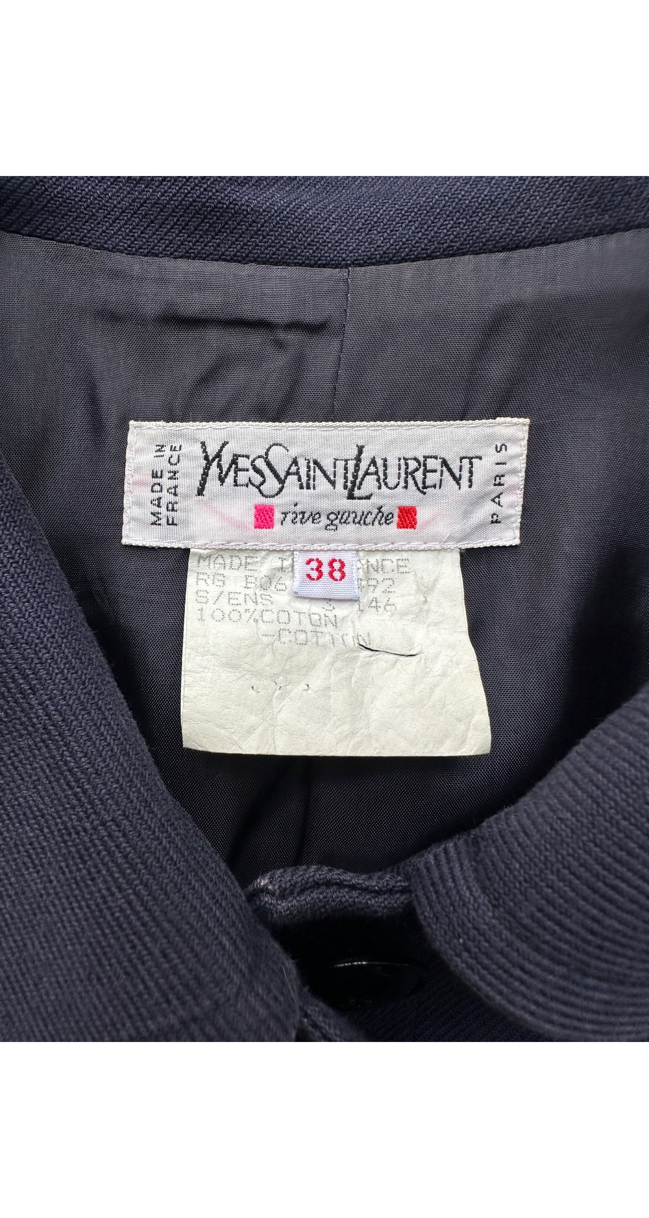 1996 S/S Navy Cotton Gabardine Chore Jacket