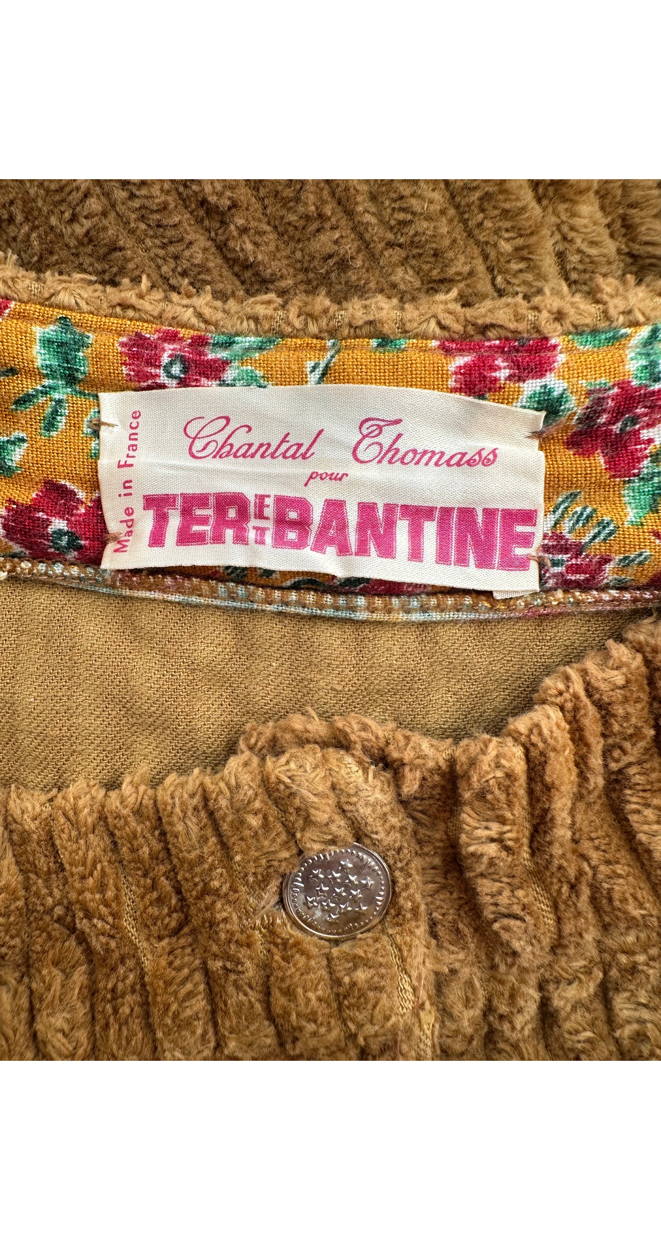 1976-77 F/W Teddy Brown Corduroy High-Waisted Skirt