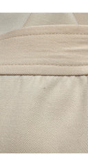 1970s Beige Wool Gabardine Wide-Leg Trousers