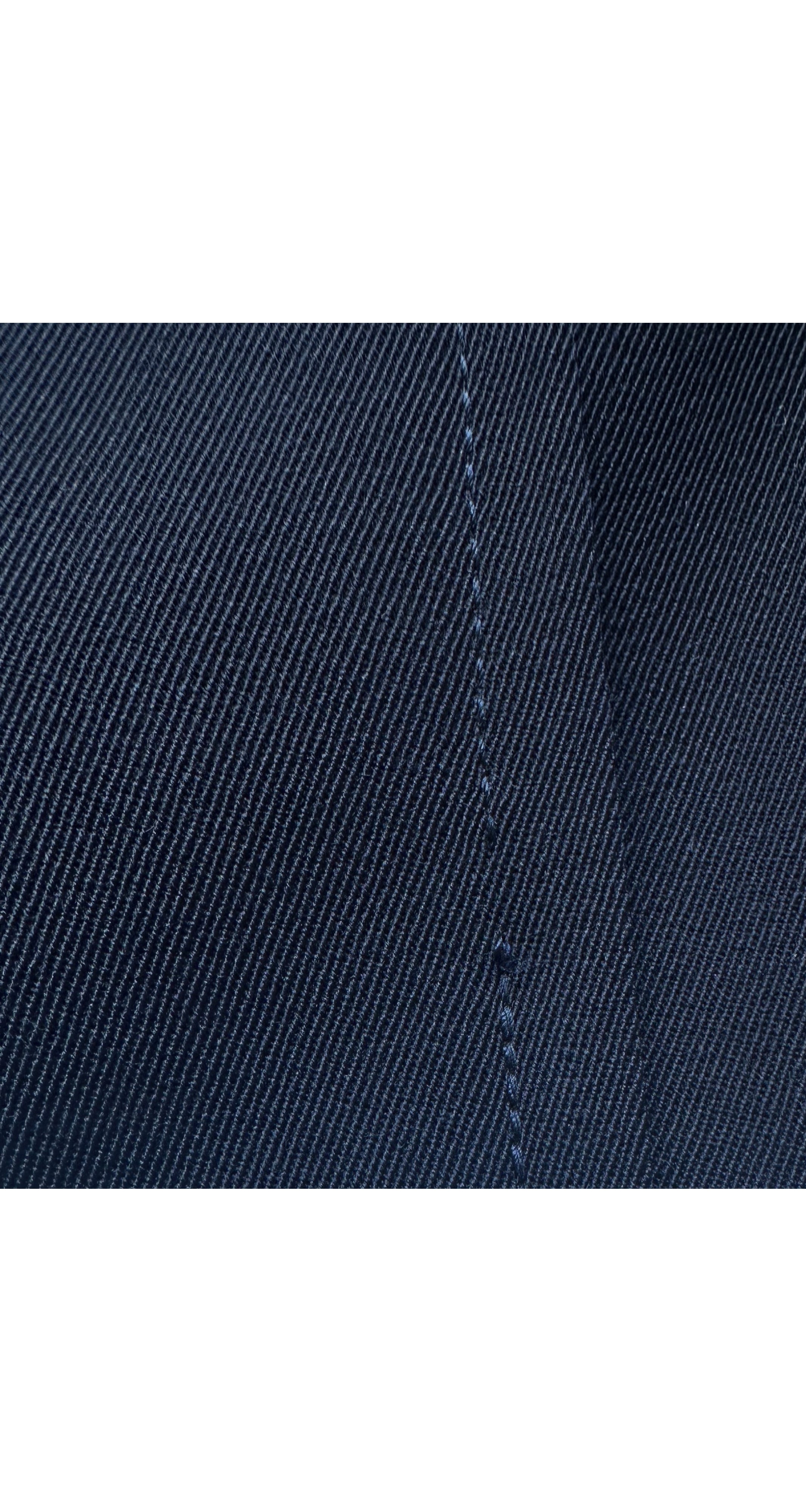 1970s Navy Wool Gabardine Studded Buckle Wrap Skirt
