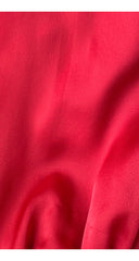 1976-77 F/W Red Organza Balloon Sleeve Blouse