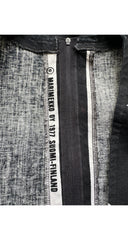 1977 "Heraaminen" Print Black Cotton Tent Maxi Dress