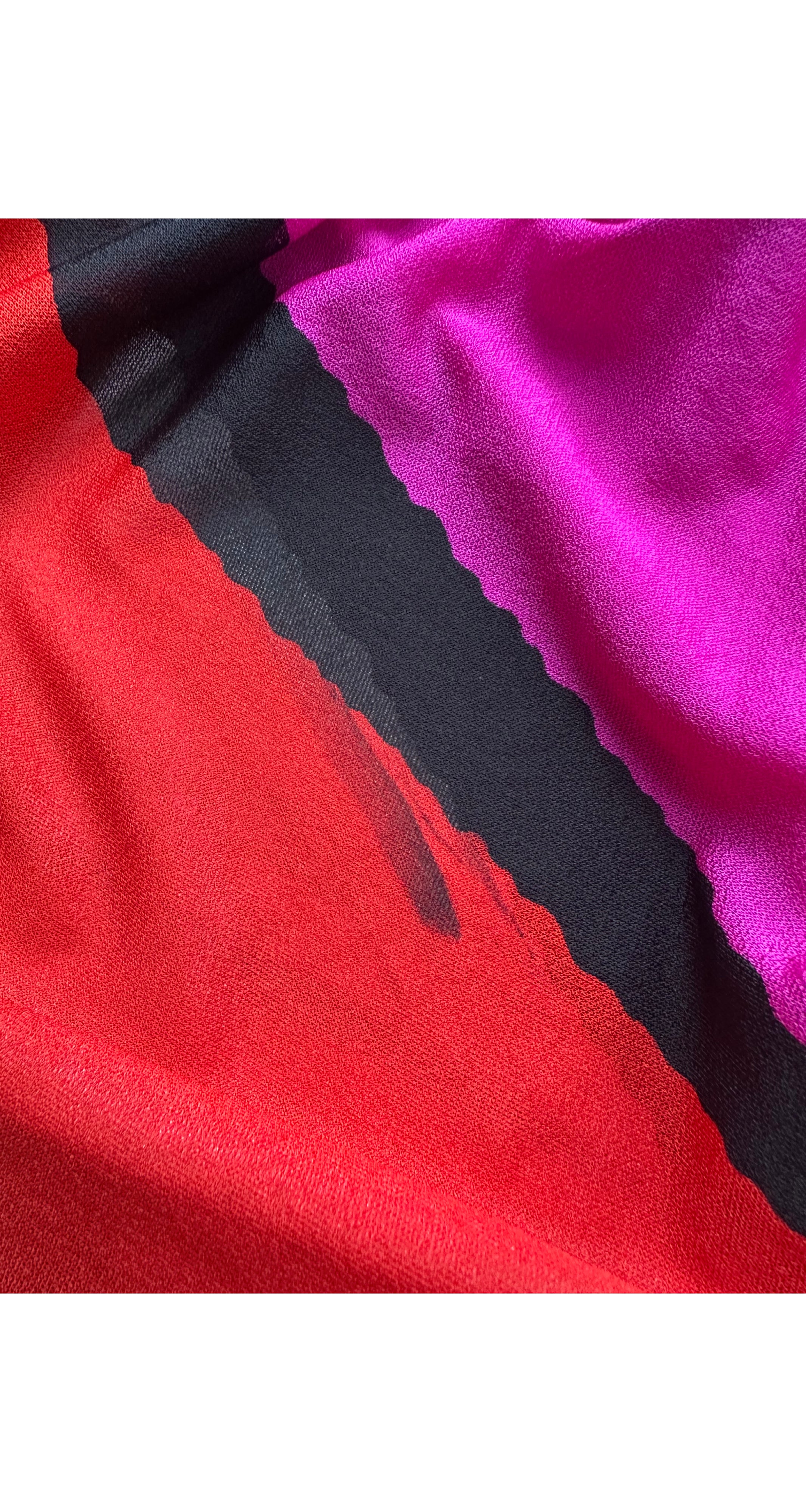 1970s Circus Tent Print Multicolored Maxi Beach Skirt