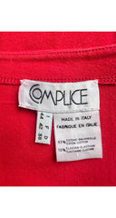 1992 S/S Red Cotton Jersey Long Sleeve Crop Top