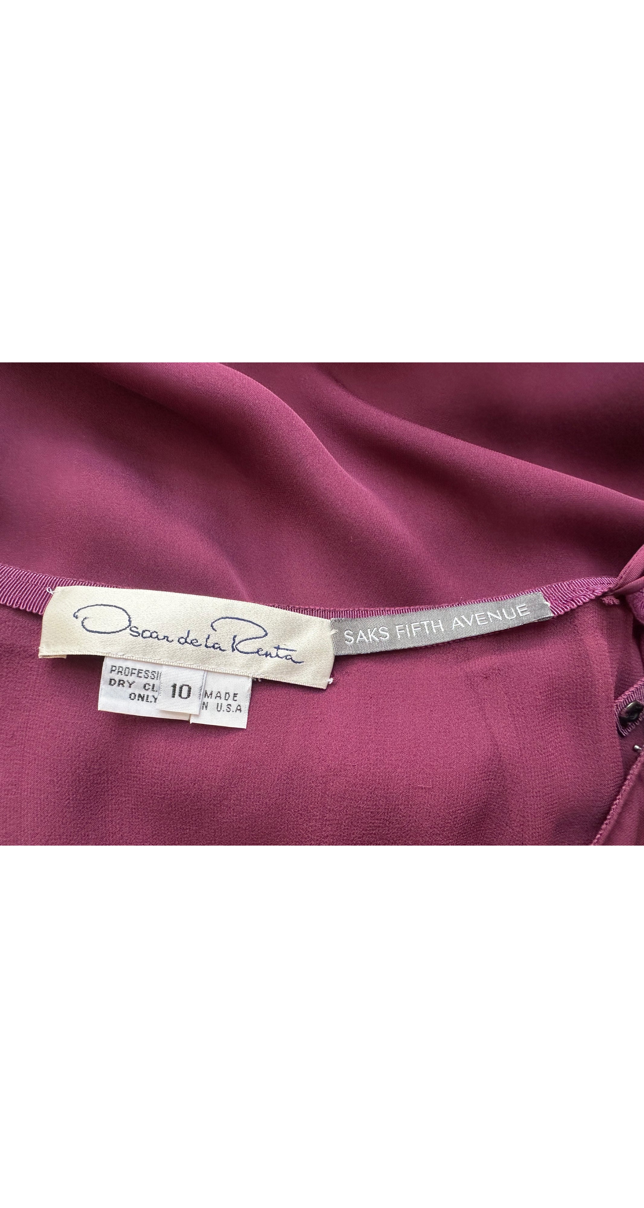 2004-05 F/W Burgundy Silk Chiffon Petal Evening Skirt