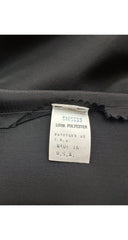 1980s Architectural Teal Satin & Black Crepe Evening Gown