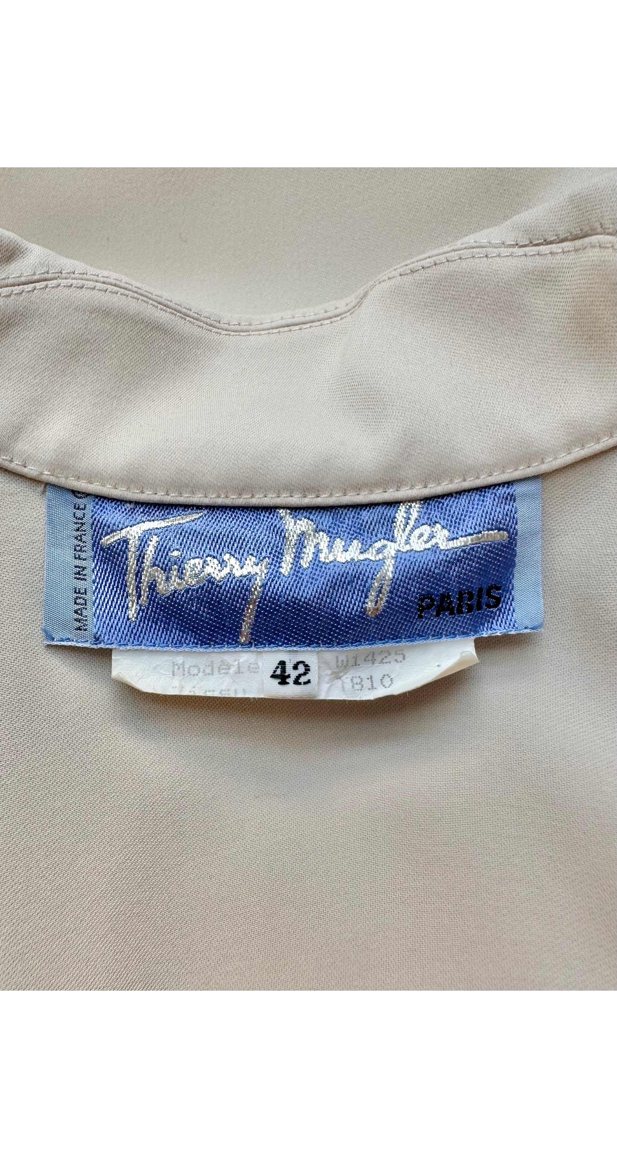 1992 S/S "Les Cowboys" Beige Asymmetrical Draped Jacket