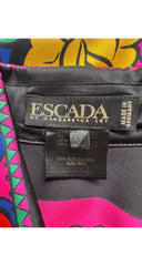 1992 F/W Circus Print Black Silk Button-Up Blouse