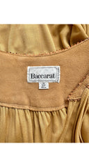 1970s Tan Suede & Python Trim Jersey Dress