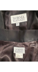 1995 F/W Black Rayon Satin Layered Lapel Pant Suit