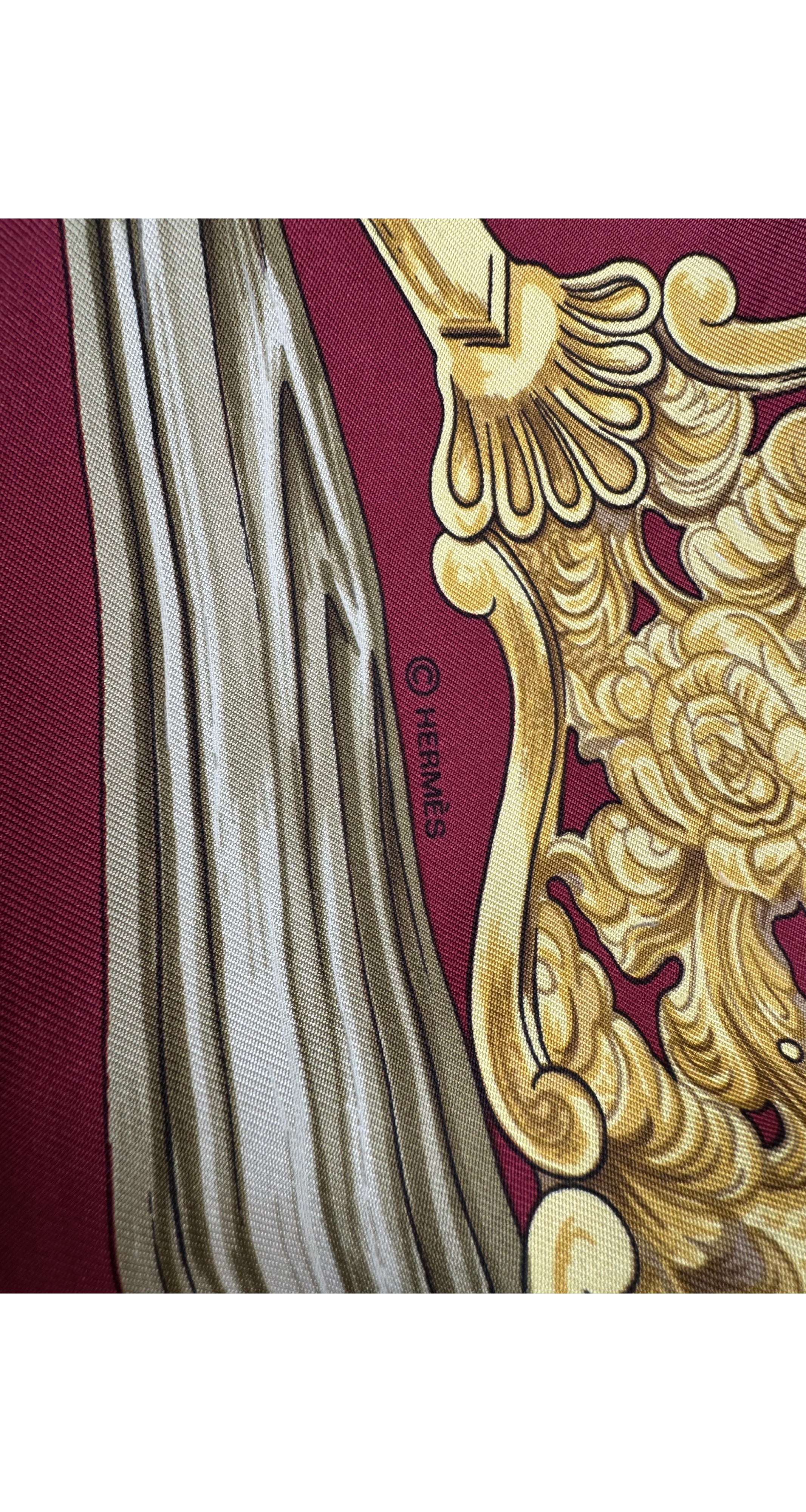 1964 "Étriers" by Françoise de la Perrière Equestrian Silk Twill Scarf