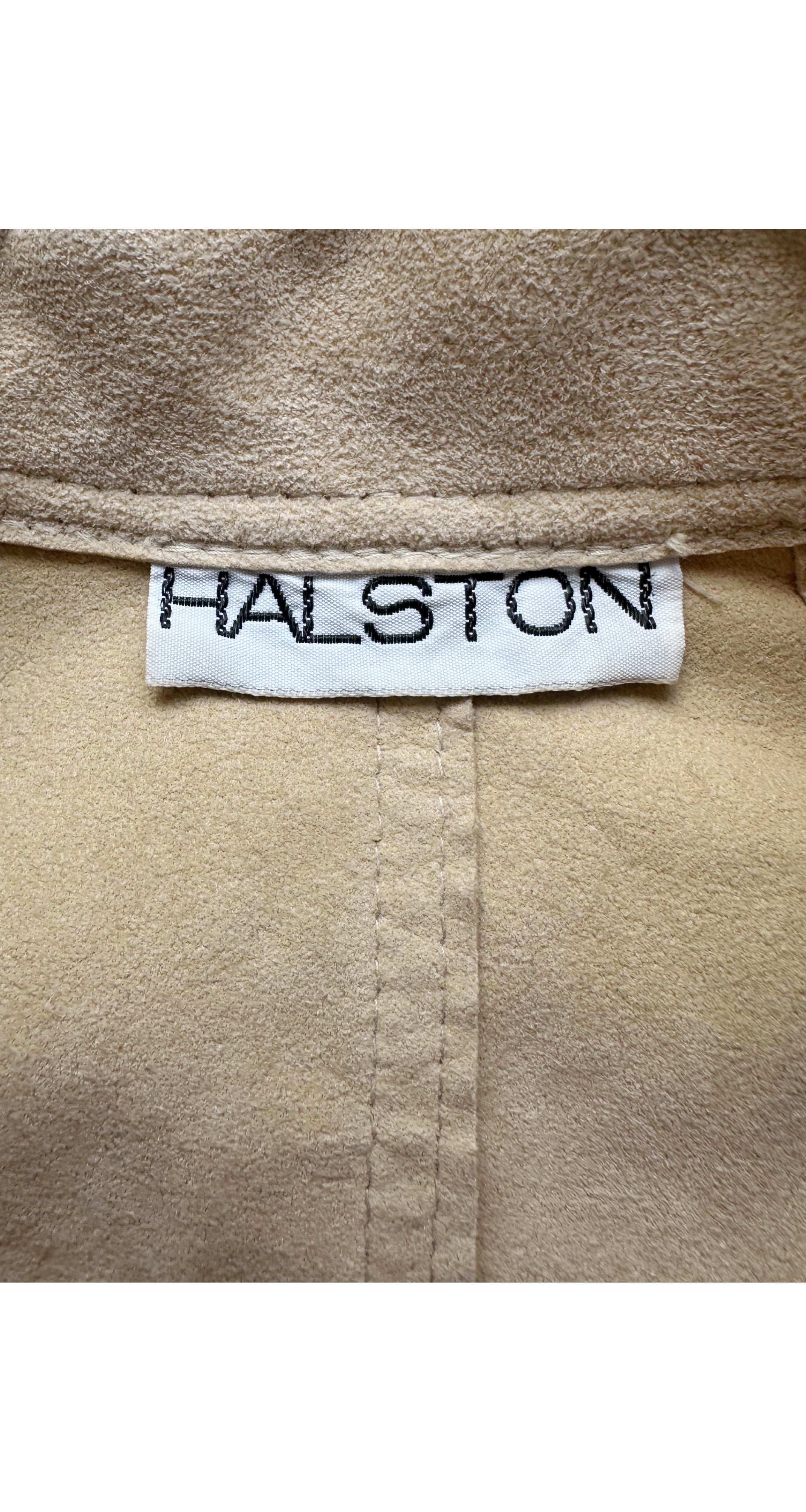 1970s Beige Ultrasuede Collared Coat Dress