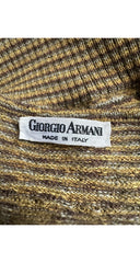 1970s Striped Wool Deep V-Neck Sweater Vest