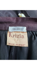 1980s Black Taffeta Pearl Teardrop Convertible Bubble Skirt