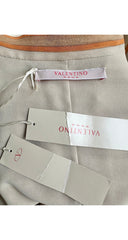 2001 S/S NWT Striped Silk Chiffon Tie-Neck Dress