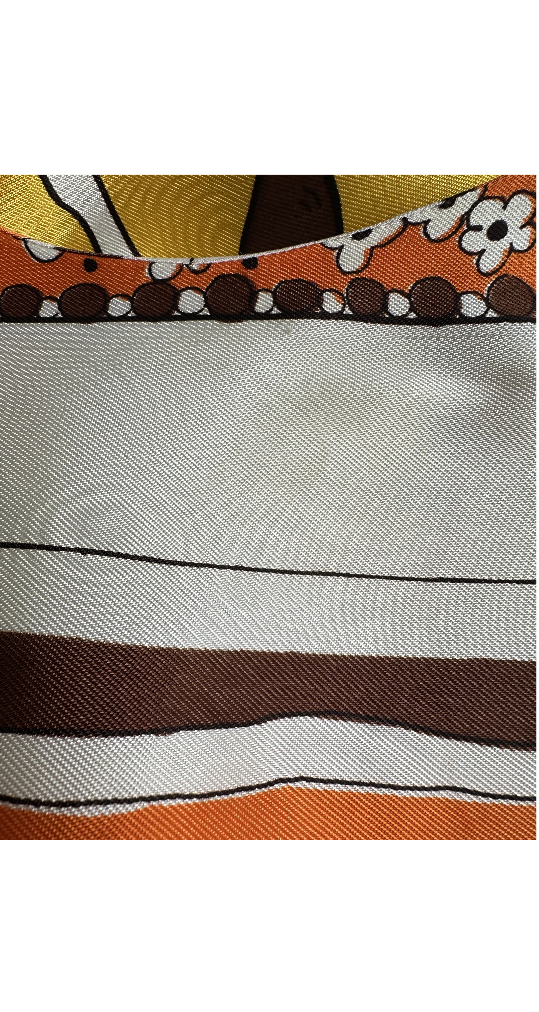 1960s Horse Scenic Print Twill Shift Dress