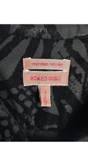 1997-98 F/W Black Fruit Print Flocked Velvet Cotton Blouse