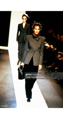 1997-98 F/W Gray Wool Asymmetrical Maxi Skirt Suit