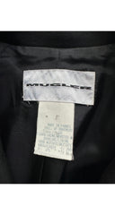 1990s Black Wool Gabardine Zip-Up Moto Jacket