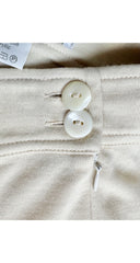1989-90 F/W Ecru Wool Jersey Draped Skirt
