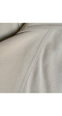 1980s Khaki Wool Gabardine Double-Breasted Trench Coat