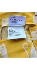 2017-18 F/W Intarsia Cat Print Yellow Wool Jersey Pants