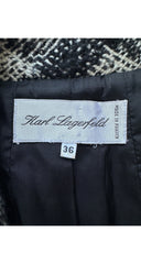 1990-91 F/W Black & Cream Plaid Wool Tweed Cropped Jacket