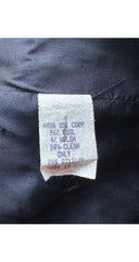 1990s Black Wool Bouclé Contrast Trim Cropped Jacket
