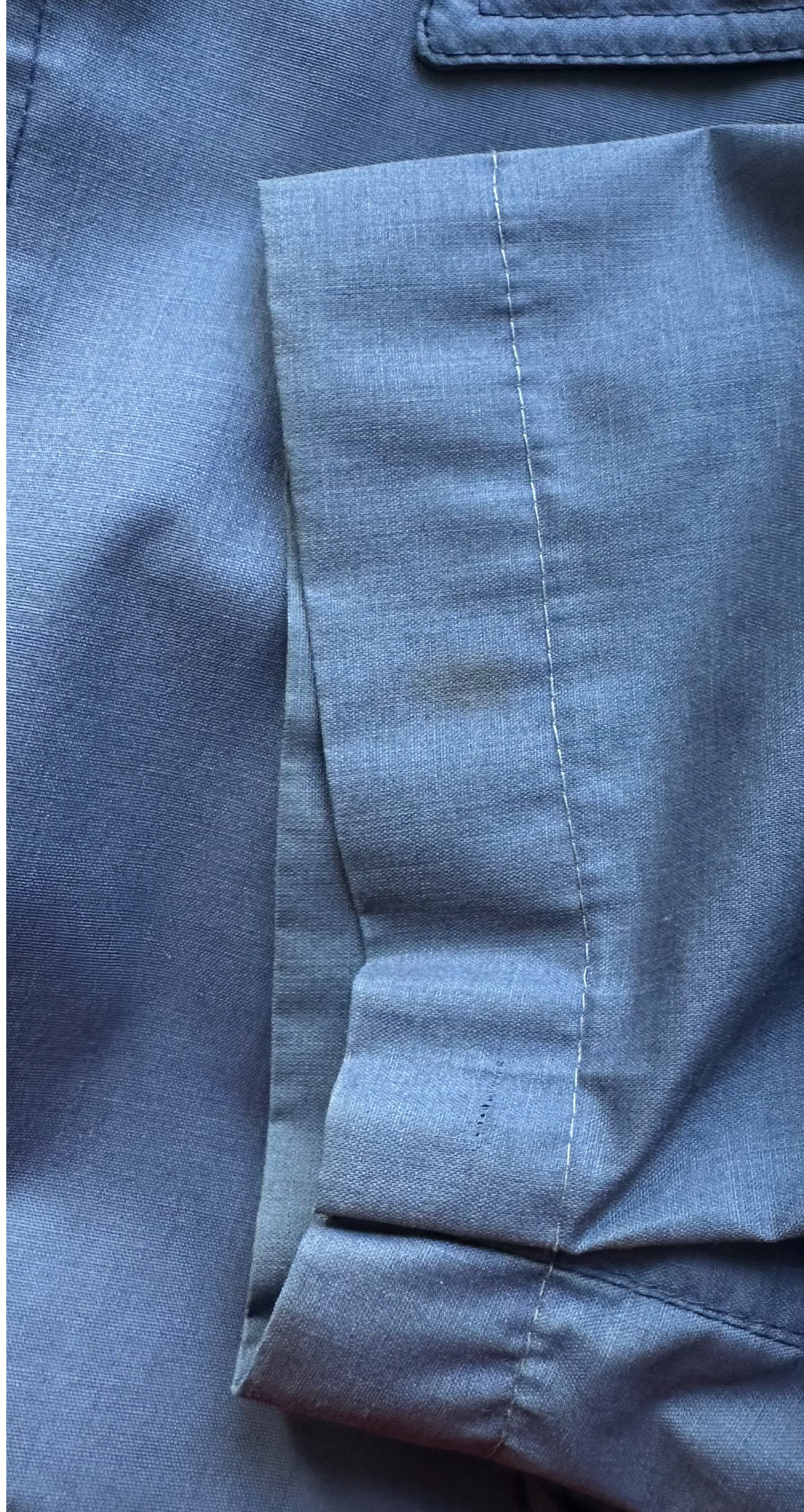 1970s Slate Blue Double-Breasted Trench Coat