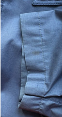 1970s Slate Blue Double-Breasted Trench Coat