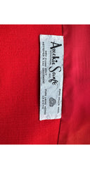 1970s Vermilion Red Wool Double-Breasted Coat