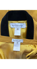 1989-90 F/W Mustard Wool & Black Velvet Skirt Suit