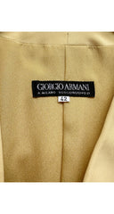 1993 S/S Butter Yellow Silk Layered Shawl Collar Blazer