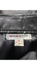 1987 S/S Black Leather High-Waisted Mini Skirt