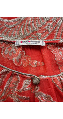 1976-77 F/W Russian Collection Paisley Lurex Orange Silk Blouse